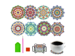 8 Descansos Diamante Pintura Mandala 5d