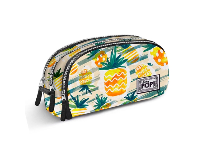 Estuche Triple KARACTERMANIA Ananás Oh My Pop (10x22x7cm)