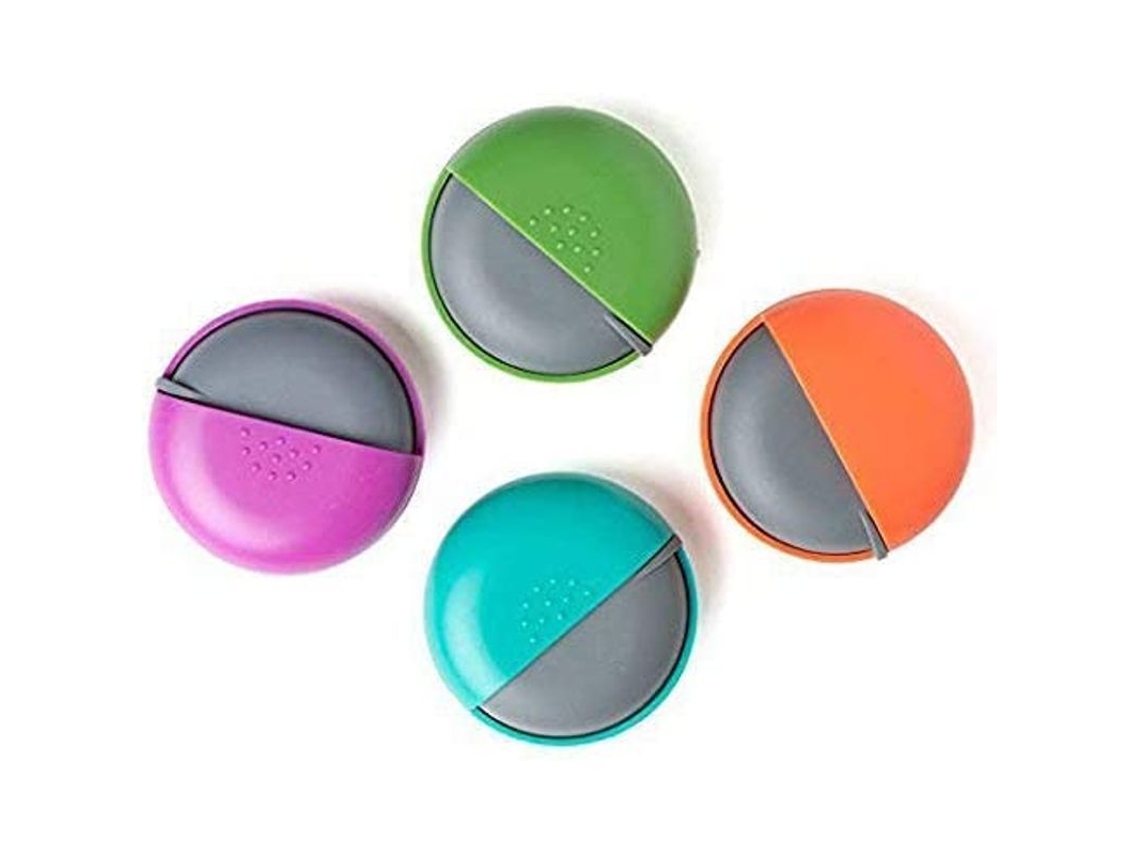Organizador De Pastillas Redondo, Libre De Bpa, Portátil Para Viajes, Organizador De Vitaminas Para Pastillas (4 Piezas)