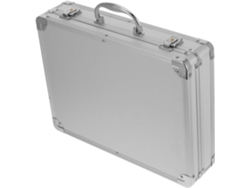 Caja de herramientas portátil de aluminio Slowmoose, a prueba de golpes, de gran capacidad.