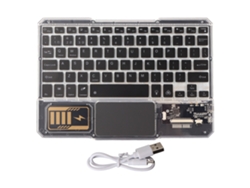 Teclado inalámbrico Bluetooth transparente para tableta
