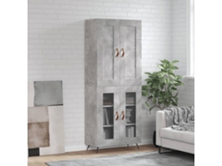 Aparador Alto Madera Contrachapada Gris Hormigón 69,5x34x180 Cm