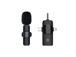 Micrófono de solapa inalámbrico, conector de 3,5 mm, minimicrófono con cancelación de ruido. Mdug (unidad individual)