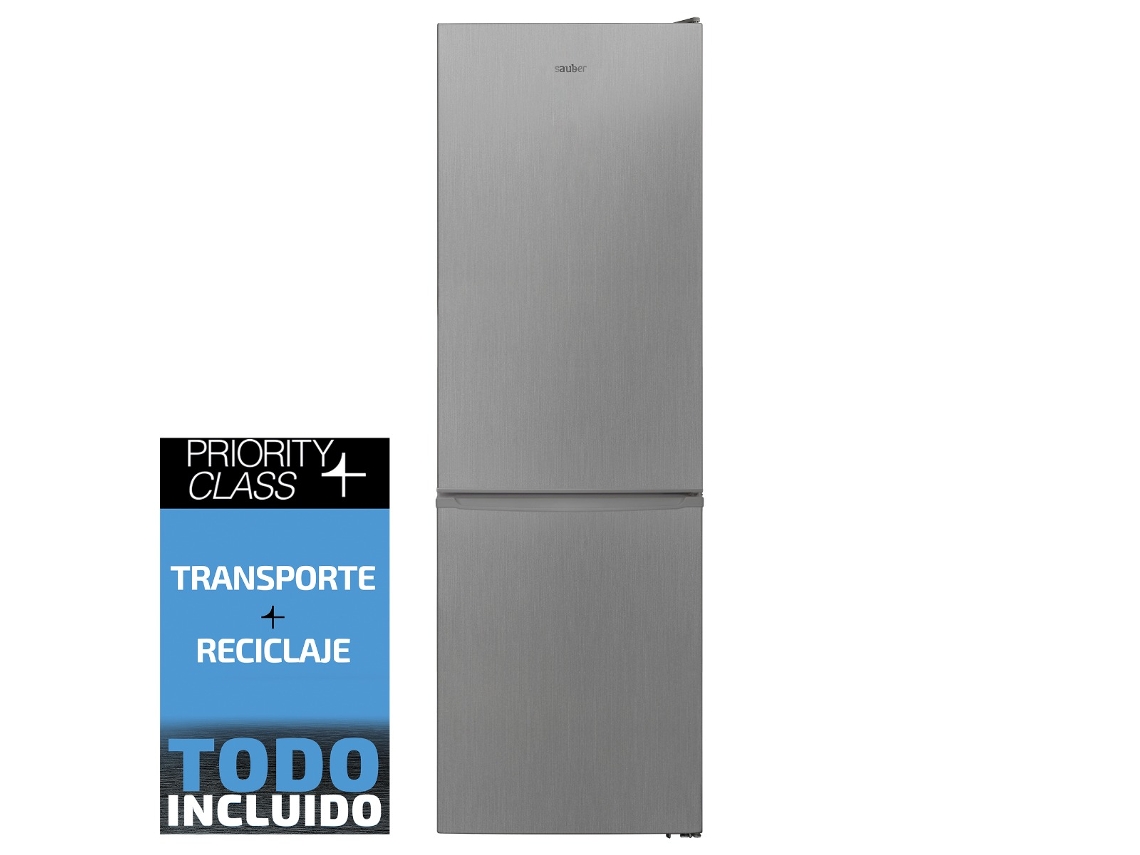 Frigorifico combi SAUBER SERIE 3-185XV nofrost e alto 186 cm ancho 59,5 cm inox