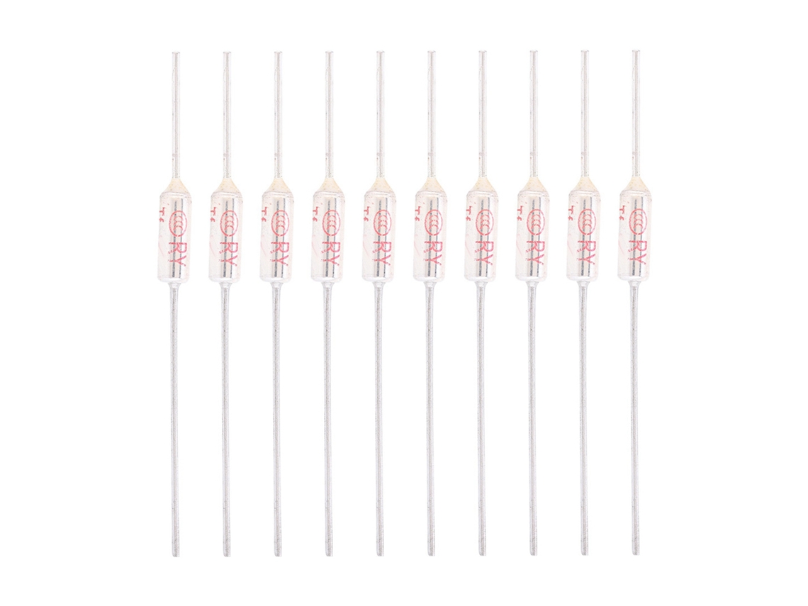 10 Piezas Fusible Térmico De Caja Metálica 250vac 10a Tf 72-250℃192℃ Thermal Cutoff Link 77℃ 85℃ 99℃