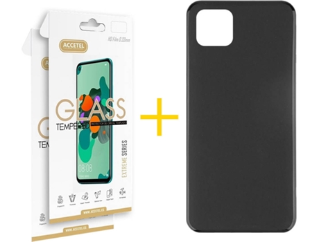 Carcasa + 2 Protectores de Pantalla para Oppo A72 5G ACCETEL Negro