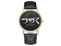 Reloj De Pulsera Unisex Elegante E Informal De Cuarzo, Ideal Como Regalo (negro)