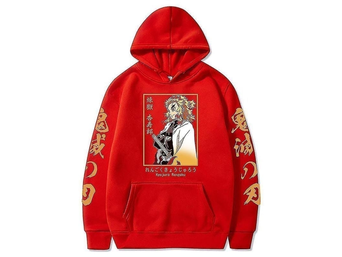 Fasst-sudadera Con Capucha Demon Slayer Kyojuro Rengoku - Ropa Casual Oversized Y2k - Streetwear Invierno - Poliéster Suave