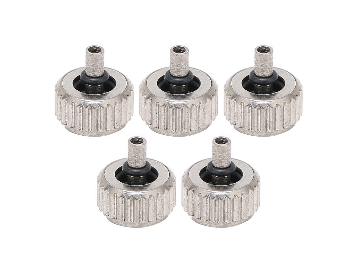 Kit De 5 Piezas Corona De Reloj Plata 5.5mm Repuesto Duradero Para Relojero