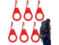 Soporte para botella de agua Slowmoose con hebilla y clip, 6 unidades, silicona.