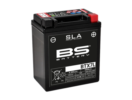 Batería de moto BS Battery SLA BTX7L - C (10Hr) - C (20Hr)