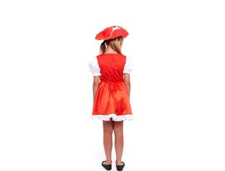 Disfraz de Niña PARTILANDIA mosquetero rojo vestido (Tam.: 7-9 anos)