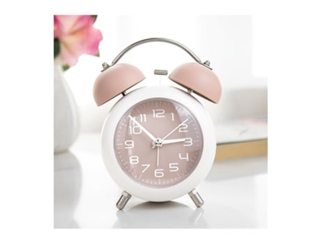 Despertador de conejo animal de dibujos animados de 4 pulgadas con campana doble y luces Reloj de escritorio HHZ