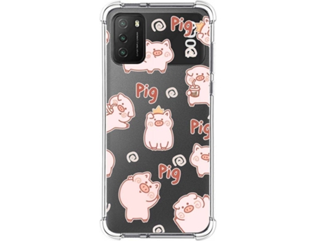 Carcasa Xiaomi POCO M3 / Redmi 9T TUMUNDOSMARTPHONE Cerdos Multicolor