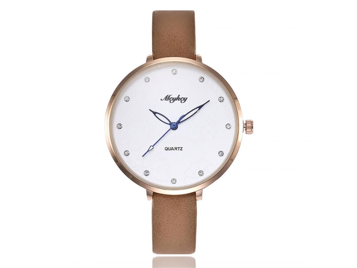 Elegante Reloj De Pulsera De Cuarzo Con Brazalete De Acero Inoxidable Para Mujeres Y Niñas (azul Claro)