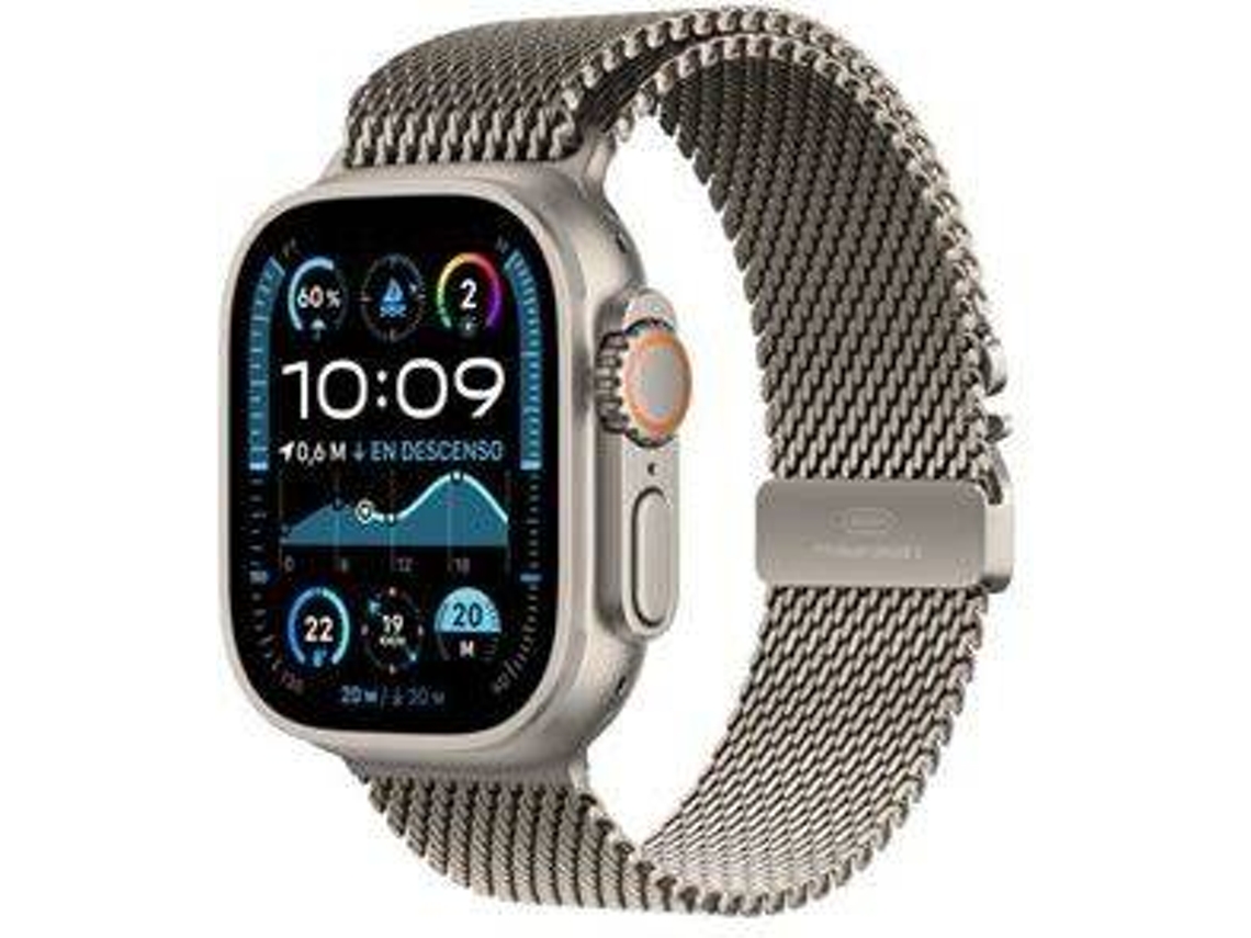 APPLE Watch Ultra 2 GPS + Cellular 49mm Titanio Natural con Correa Milanesa Titanio (Talla - M)