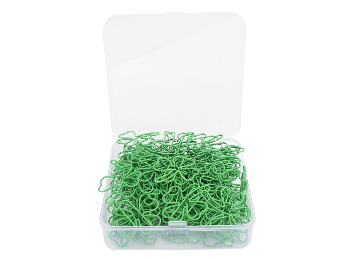 100 Clip Papel Verde Acero Inoxidable Decorativo 3 Hojas Para Hogar Escuela Oficina