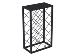 Estantería de vino Amasia metal 74x45x22cm - Negro [[EN.CASA]]