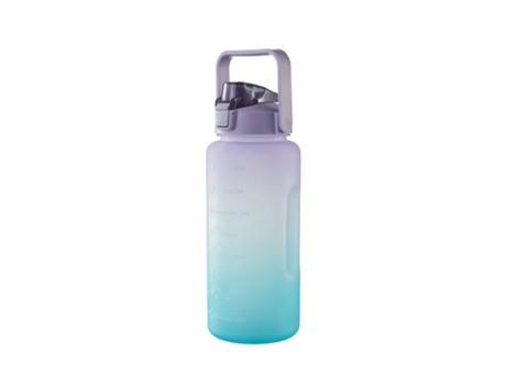 Botella de Agua con Marcador de Tiempo Motivacional 2 Litros Deportes PÚRPURA