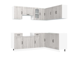Maison Exclusive - Mueble Cocina Kalmar Sonoma Gris 11 Pzas Madera Contrachapada