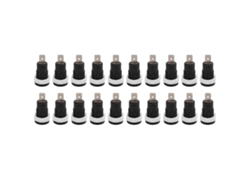 20 Piezas Conector Hembra De Socket Plátano 4mm Latón Terminal Para Barcos Rv Camiones Negro