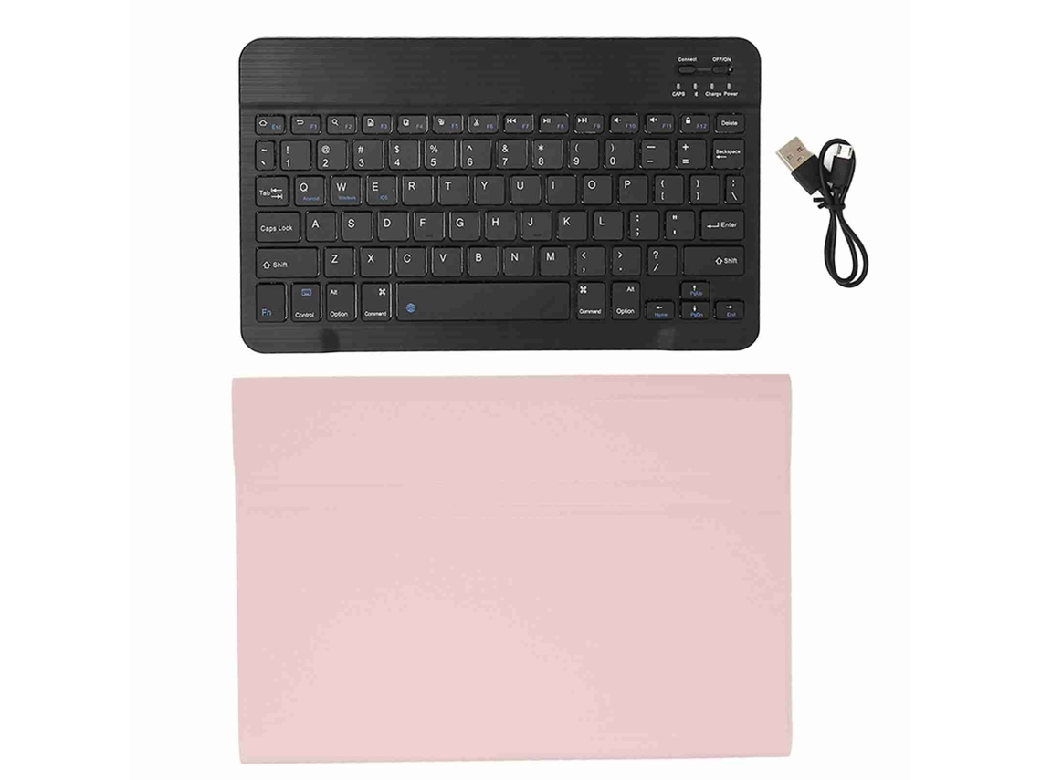 Capa Protetora Com Teclado Bluetooth Removível Anti-queda Para Lenovo Xiaoxin 10.6 Rosa