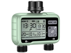 Temporizador Digital De Agua Aoresac Con 2 Salidas Programables, Clasificación Ipx5, Para Riego Automático De Jardines.