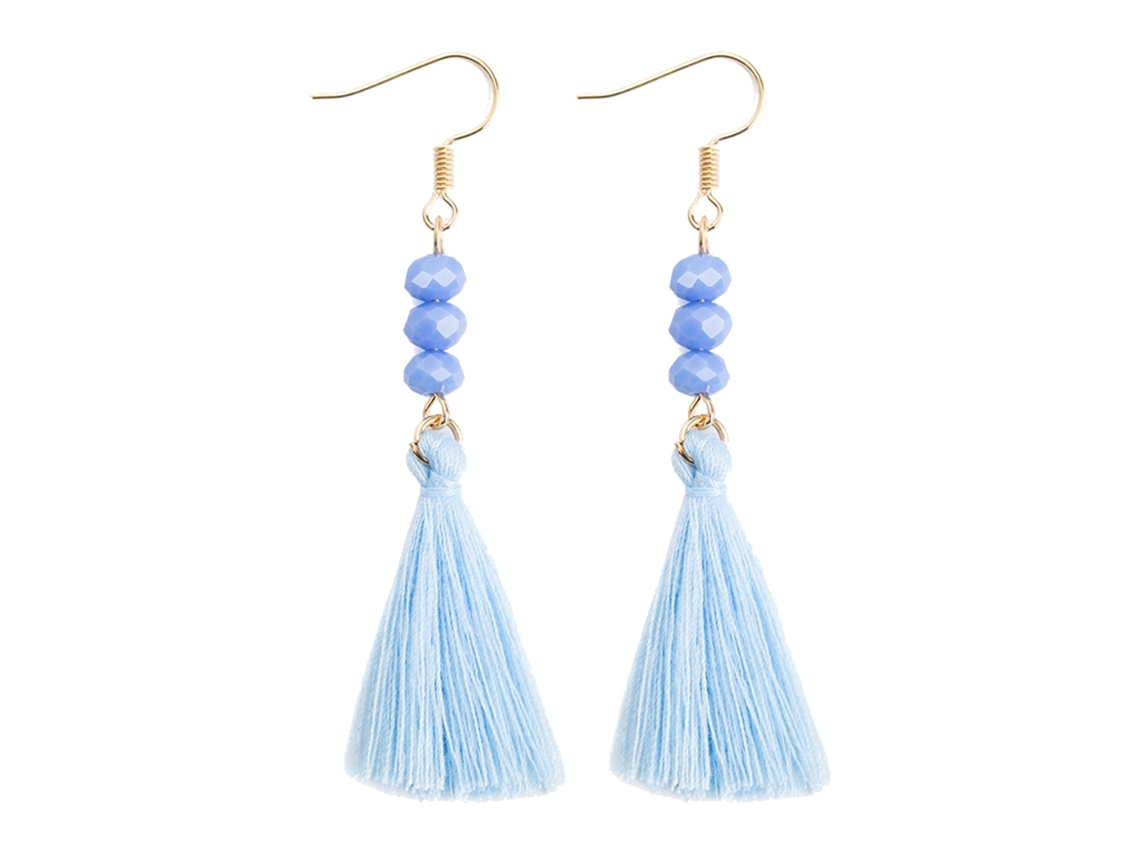 Pendientes largos colgantes de compromiso, accesorios azul cielo