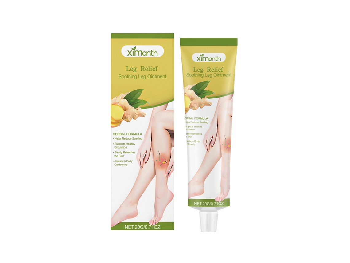 Crema calmante para piernas, efecto rápido, alivio profundo.