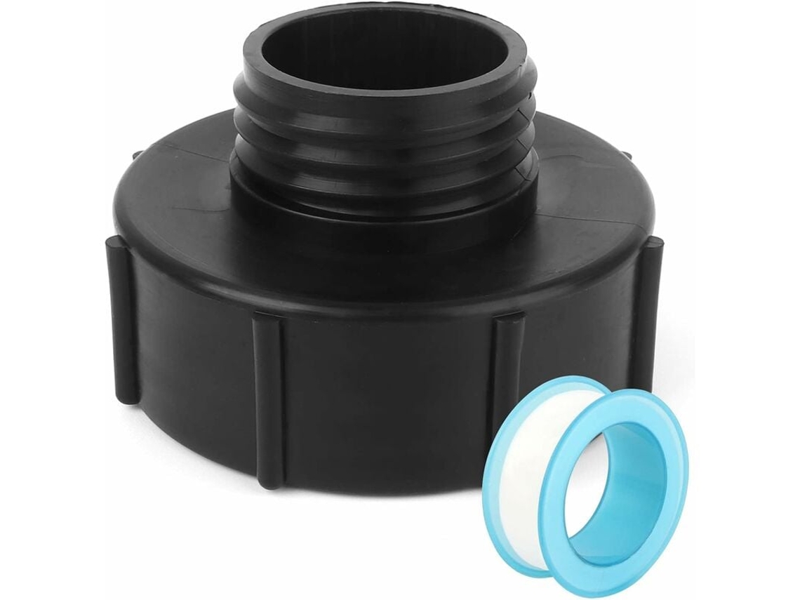 Adaptador IBC S100x8 a S60x6 con cinta de PTFE, grifo para tanque de 1000L