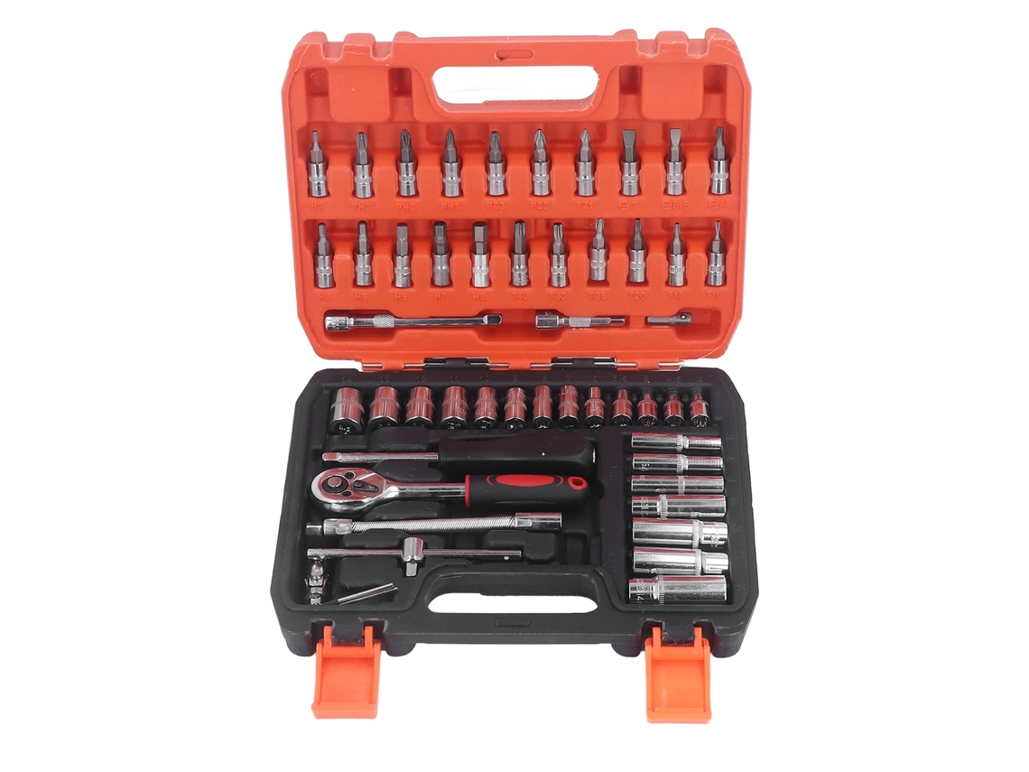 Juego De Herramientas De 53 Piezas Con Destornillador, Llave De Tubo Y Puntas - Acero Cromo-vanadio Para Reparaciones