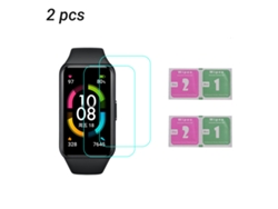 Protector De Pantalla (resistente A Arañazos, Alta Transparencia) Honor Band 6 Versión Estándar Película Suave Protector De Reloj Con Toallitas Secas Y Húmedas Paquete De 2