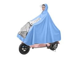 Impermeable para motocicleta eléctrica, de cuerpo completo y extendido, con casco impermeable para scooter de movilidad, bicicleta, ciclismo, azul cielo, xxxx