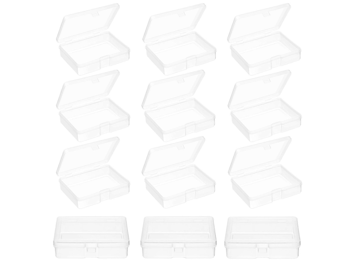 30 Recipientes De Almacenamiento De Plástico Transparente Con Tapas Vacías Con Tapa Articulada Para Cuentas Webake