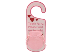 Portamonedas acrílico para dientes perdidos, diseño de Hada de los Dientes, para niños y niñas, color rosa
