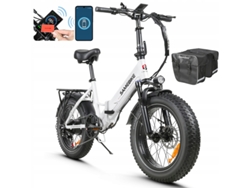 Bicicleta eléctrica Samebike Lotdm200 II 750w 40km/h 20 pulgadas NFC 13ah 48v Blanca