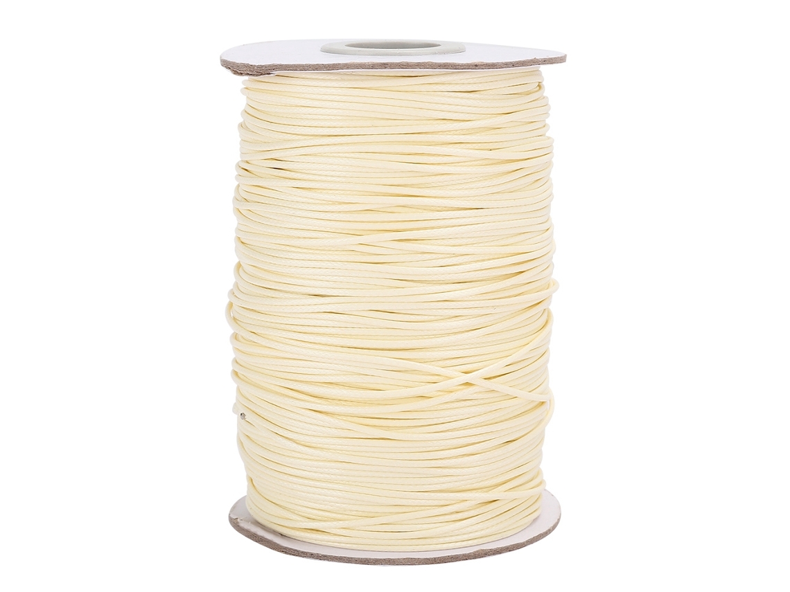 Hilo Encerado De 1 Mm, 160 M, Hilo De Algodón Beige Ecológico Para Manualidades, N.° 35, Para Coser Y Pegar.