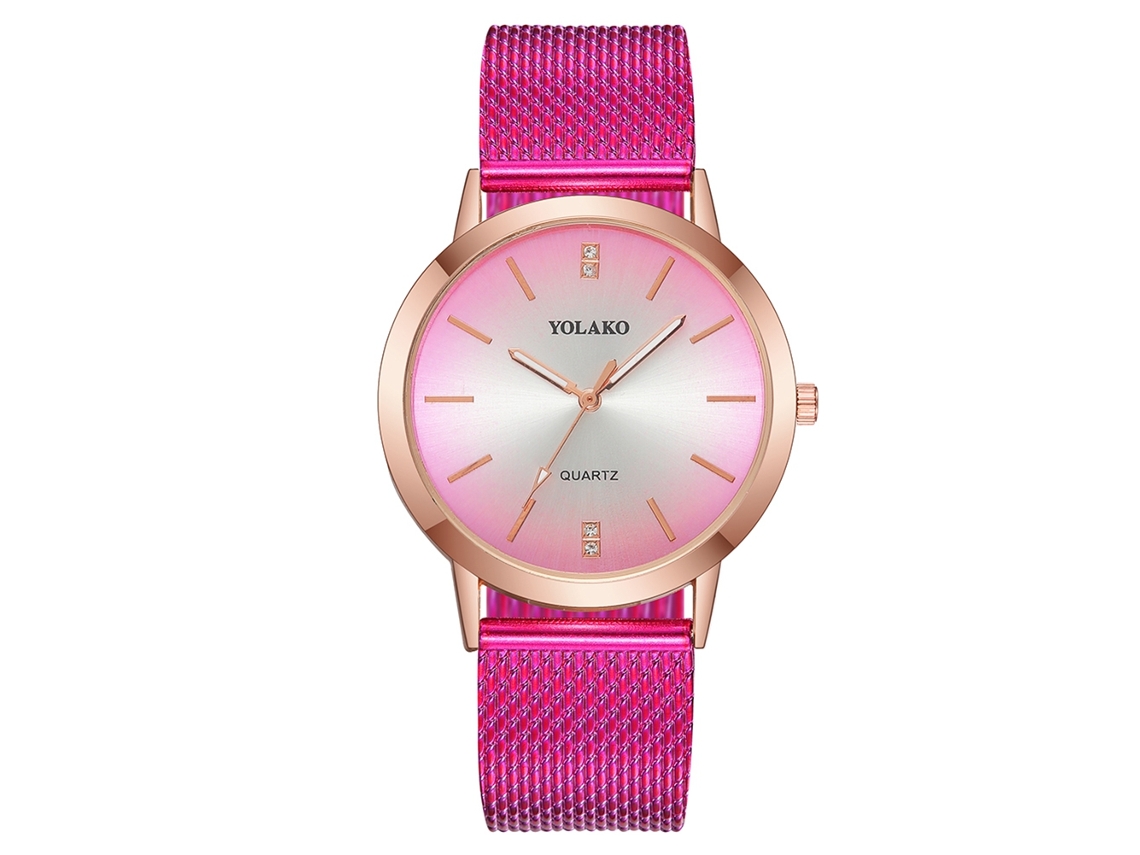 Reloj De Pulsera Yolako Para Mujer Con Correa De Plástico Y Diamantes De Imitación, Estilo Moderno, Movimiento De Cuarzo.