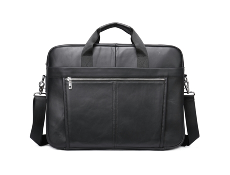 Maletines de cuero genuino para hombres Bolso para computadora portátil Bolso bandolera de viaje de negocios Bolso-5013 negro