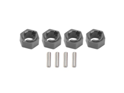 Adaptador de aleación de aluminio para bujes de rueda hexagonal de 7 mm para coche RC FMS FCX24 1/24 Vayotoy