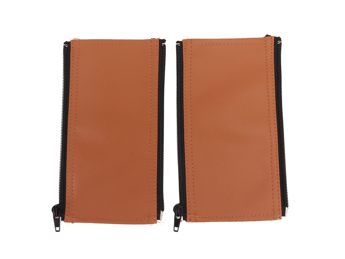 2 Fundas De Piel Sintética Para El Manillar Del Cochecito De Bebé, Antideslizantes, Lavables, Elásticas, Color Marrón.