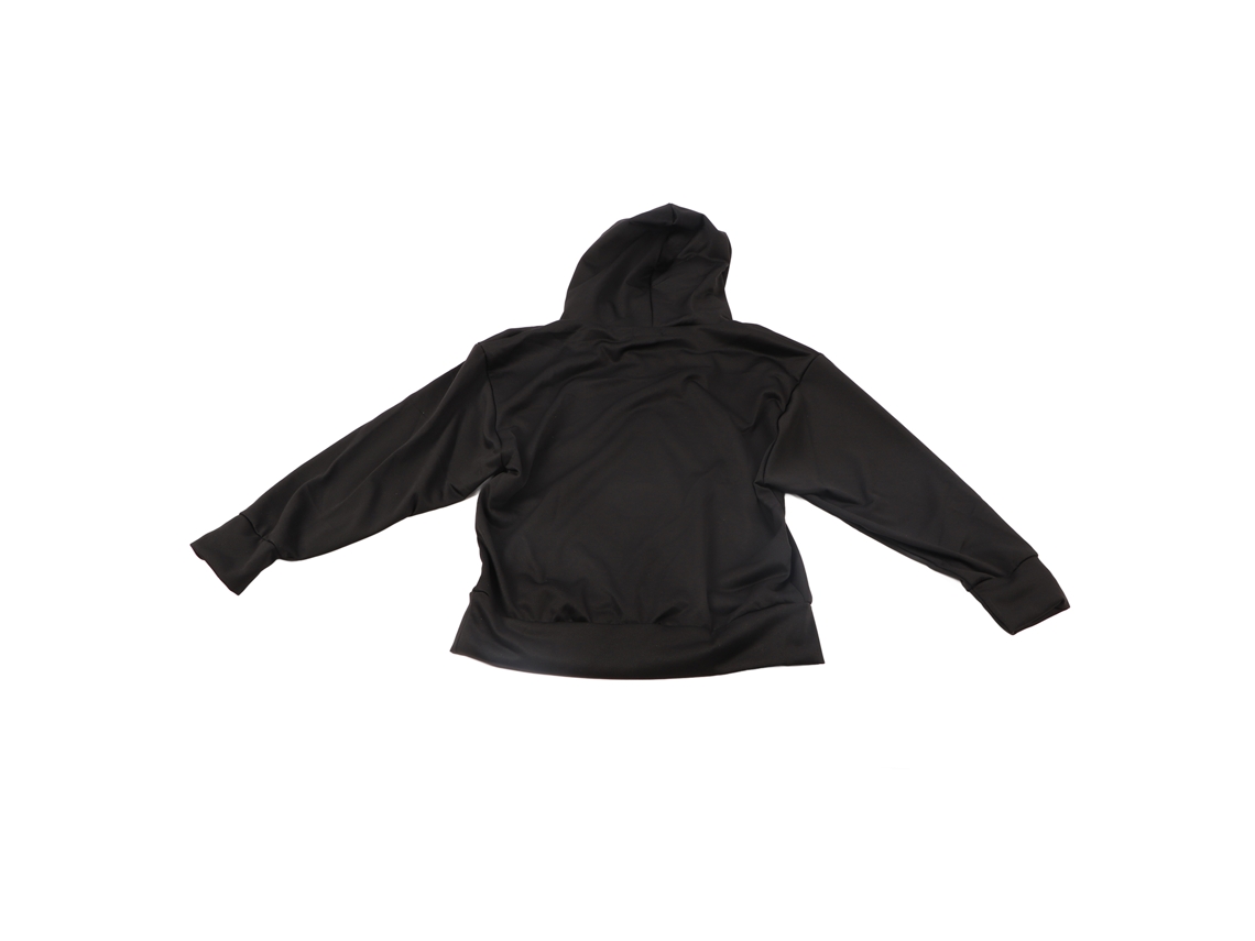 Sudadera Con Capucha Negra Para Hombre, Con Cremallera, Mangas Largas Y Bolsillo, Talla Xl.