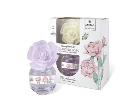 Flor Perfumada Aguas Frescas De Pétalos Rosa Ambar 60Ml 45Dias AMBAR PERFUMS