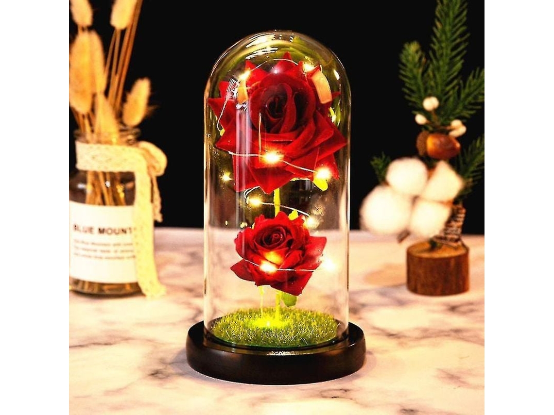 Fasst-rosa Galáctica Inspirada En La Bella Y La Bestia - Flor Artificial Para Decoración Hogar, Bodas, San Valentín Y Regalos De Día De La Madre