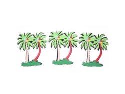 Pegatinas de pared 3D de EVA de Baok con palmera de coco y girasol para decoración moderna de fondo de pared (1)
