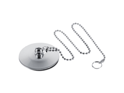 Tapa De Desagüe Cromada Para Fregadero De Cocina Y Bañera Con Cadena De Metal Macizo.