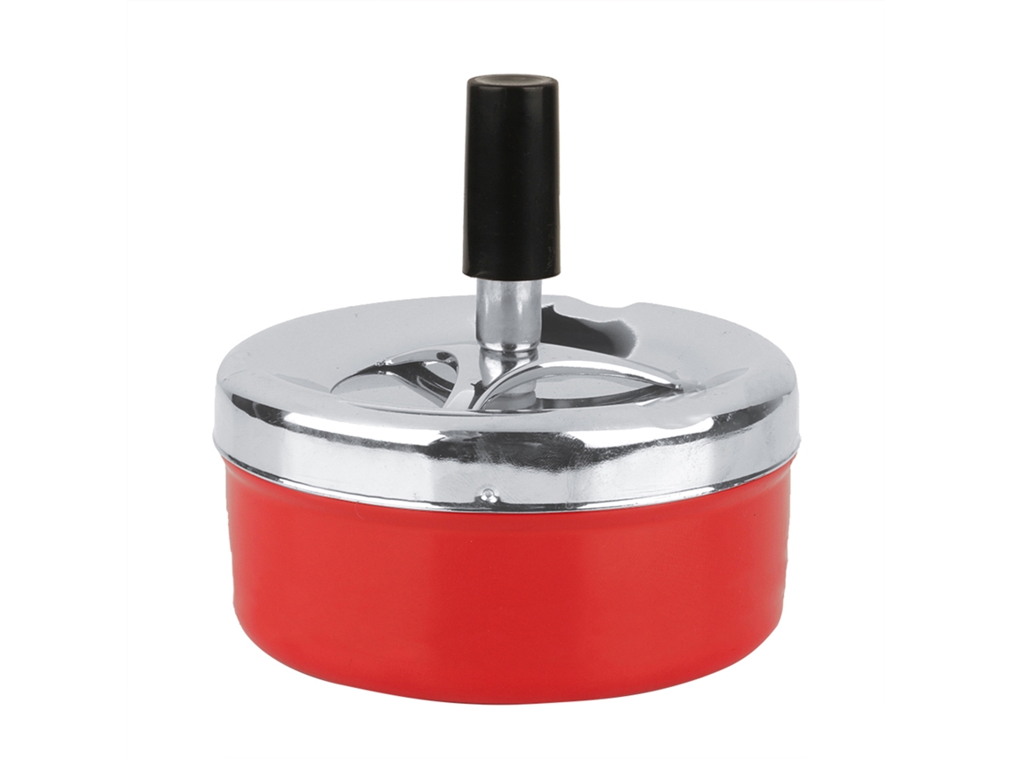 Ashtray De Metal Redondo Para Interior Y Exterior, Aprieta Y Baja, Ideal Para Fumar