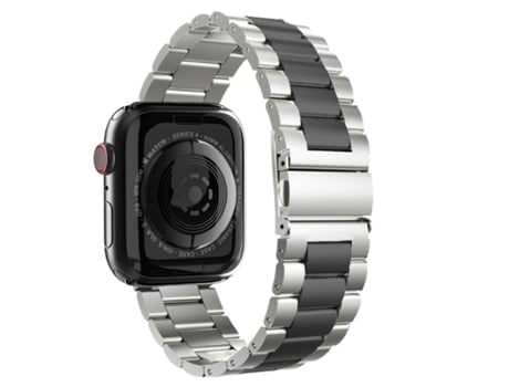 Correa Acero Inoxidável Adaptable Gris y Negro para Apple Watch Series 6 40Mm