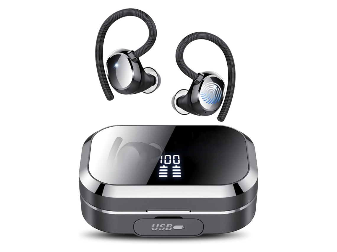 Auriculares Inalámbricos Horas Reproducción Resistencia Agua Ikikso Bluetooth Negro