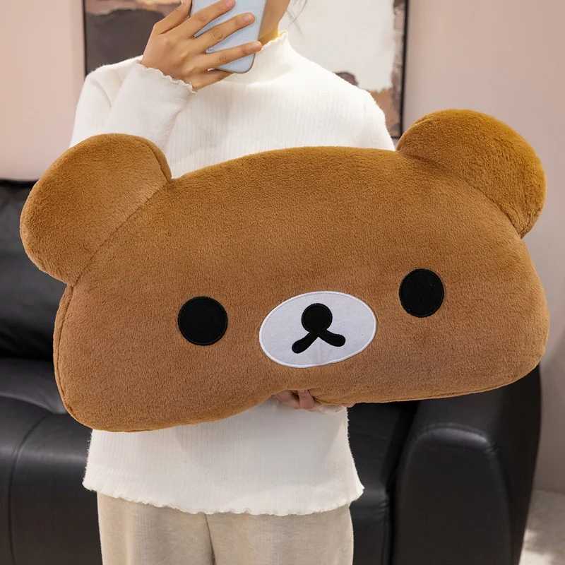 (marrón, 55 Cm) Almohada/cojín Con Forma De Cabeza De Oso Para Adultos, Decoración Del Hogar, Soporte Para La Columna Vertebral.